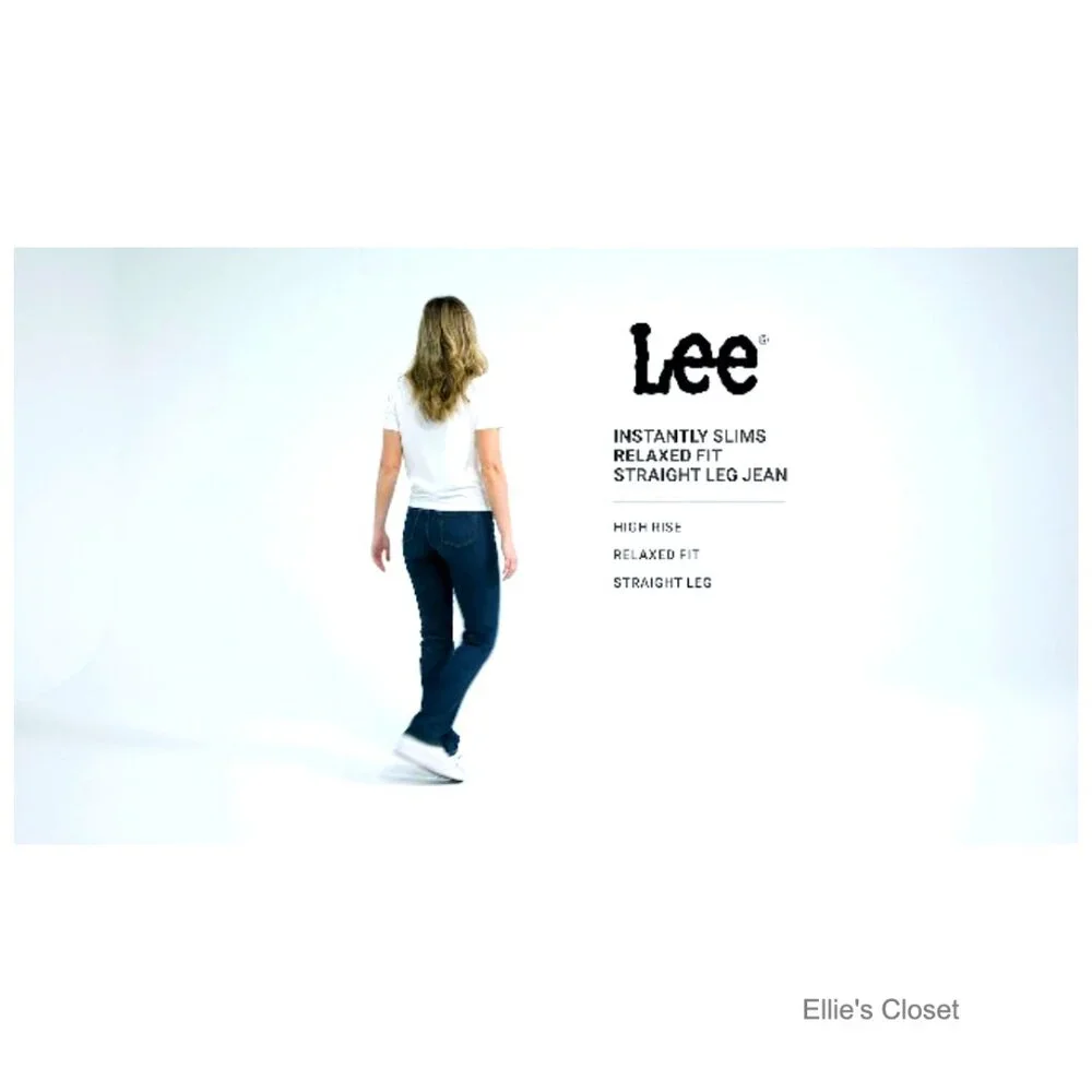 Relaxed Fit Straight Leg Jeans with Slimming Stretch Fabric - Picture 6 of 6